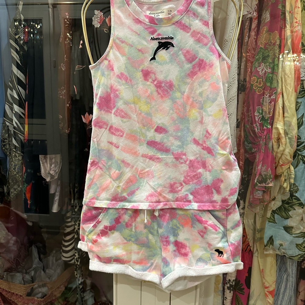 Abercrombie Kids Pastel Tie-Dye Tee and shorts 2 sets